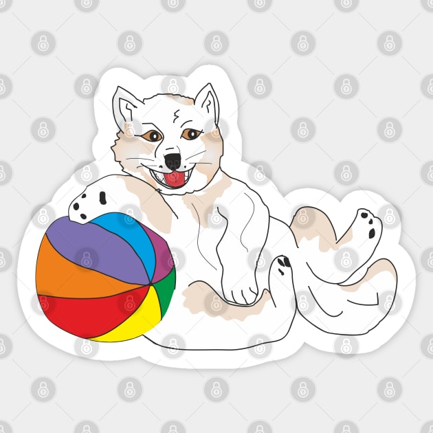 Smiling dog Sticker by Alekvik